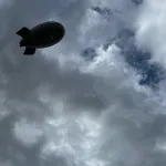 Geography blimp in the sky