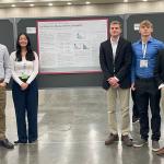 Gavin White, Jessica Zhang, Anthony Peters,Tyler Nutting, Jordan Scheufler with their poster at AMS