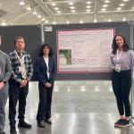 Andrew Kellman, Qi Tan, Aleshly Castro, Anna Glodzik, and Simon Tate with their poster at AMS