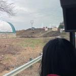 Students view construction site