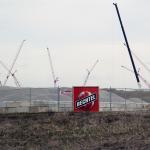 Cranes at Intel construction site