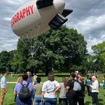 STEAMM teachers on the Oval with Geography blimp demonstration