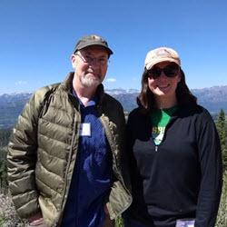 Jim DeGrand and Christine Biermann Jim DeGrand and Christine Biermann at the North American DendroEcological Fieldweek in Wyoming